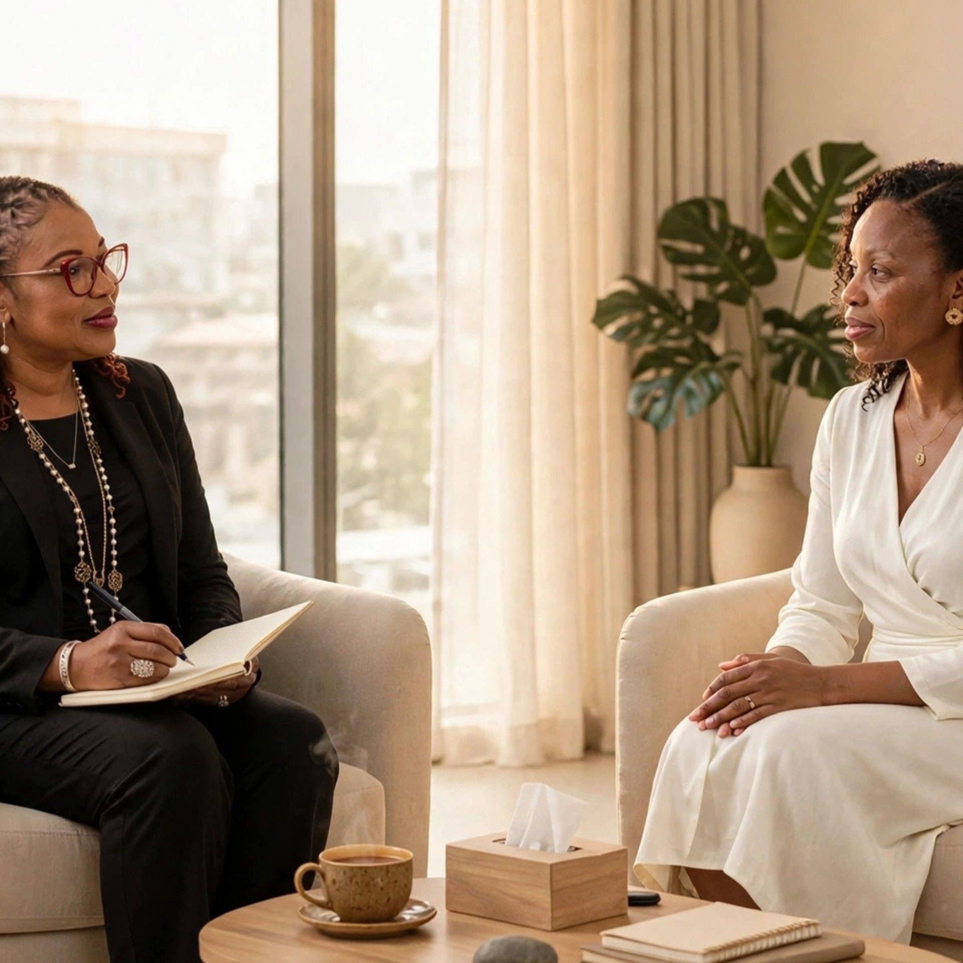 Individual therapy in a calm counselling setting.